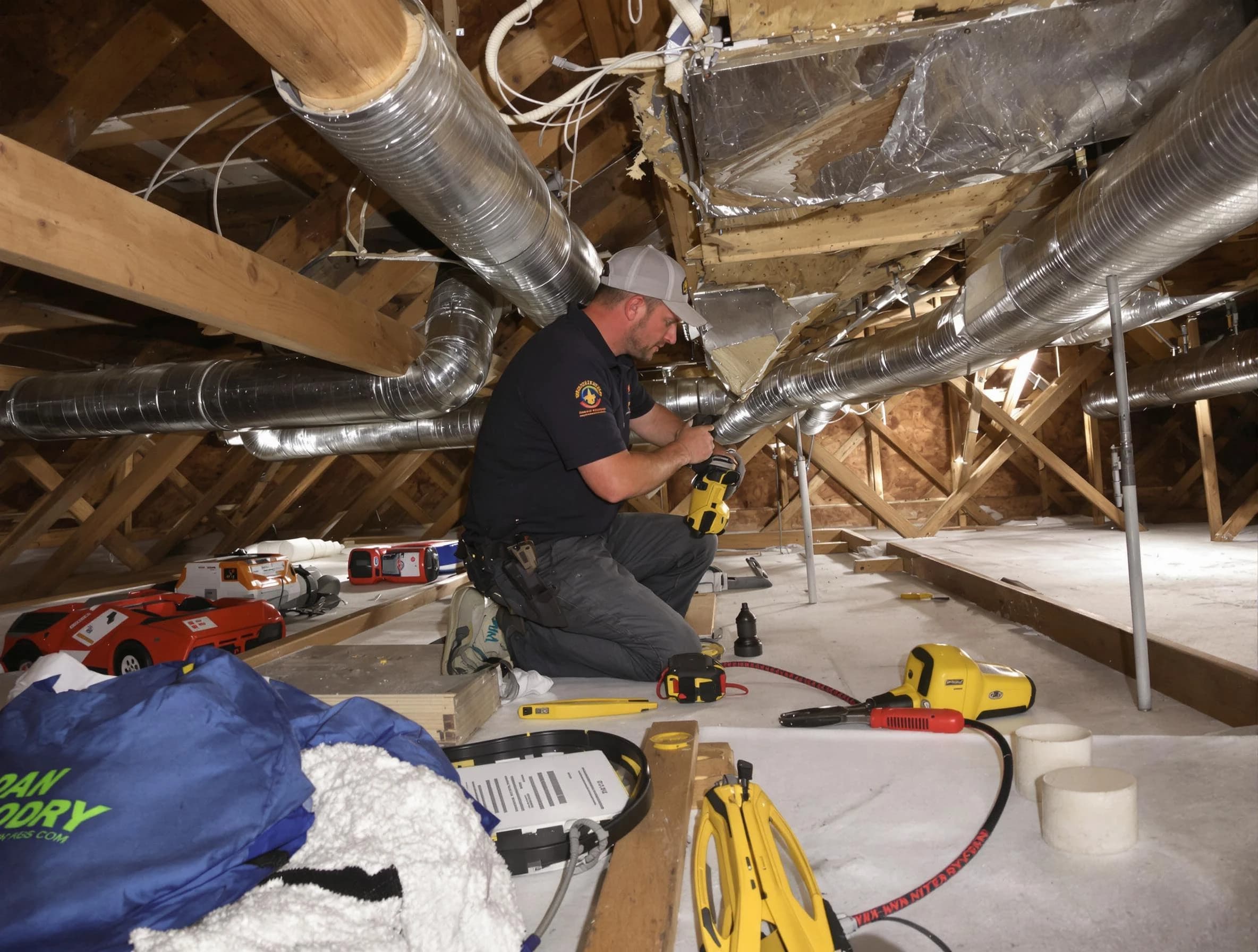 Professional air duct repair by Johnston Air Duct Cleaning in Johnston