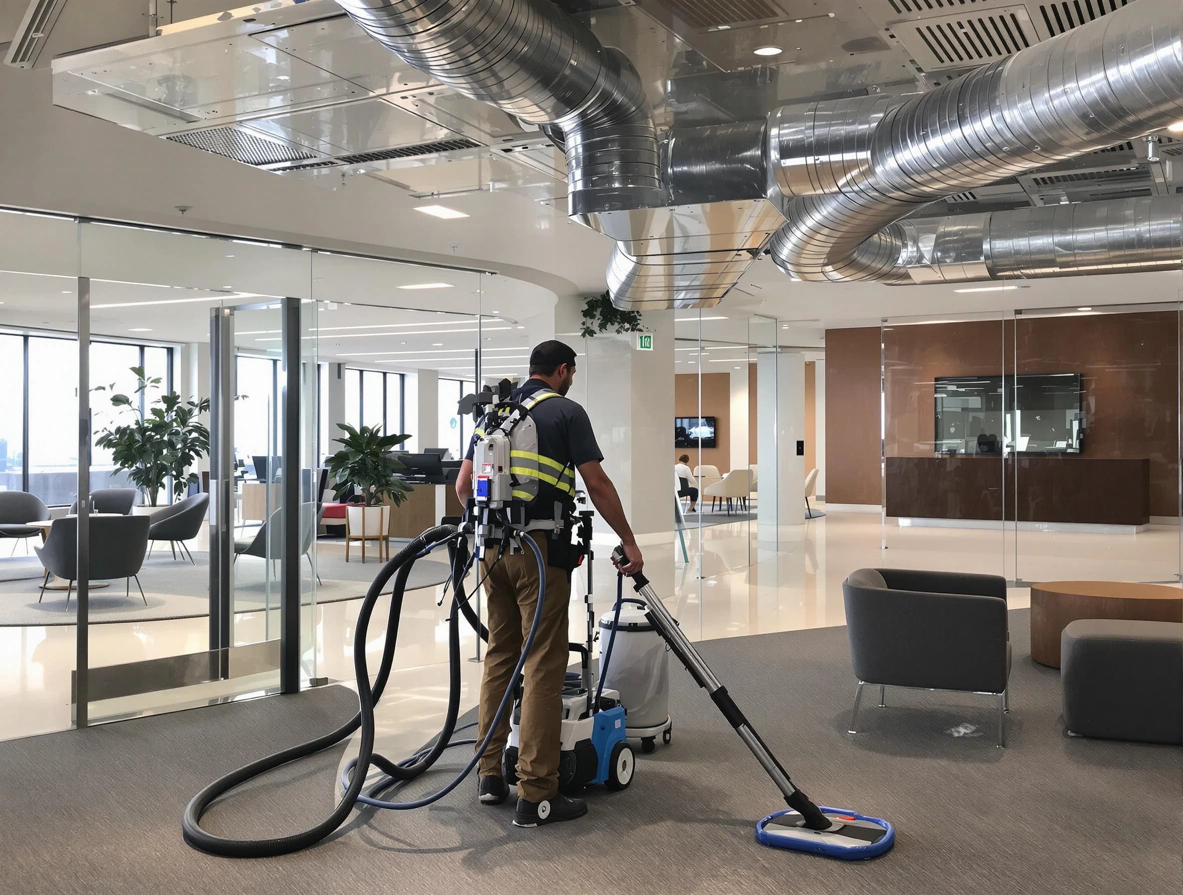 Commercial duct cleaning service by Johnston Air Duct Cleaning in Johnston