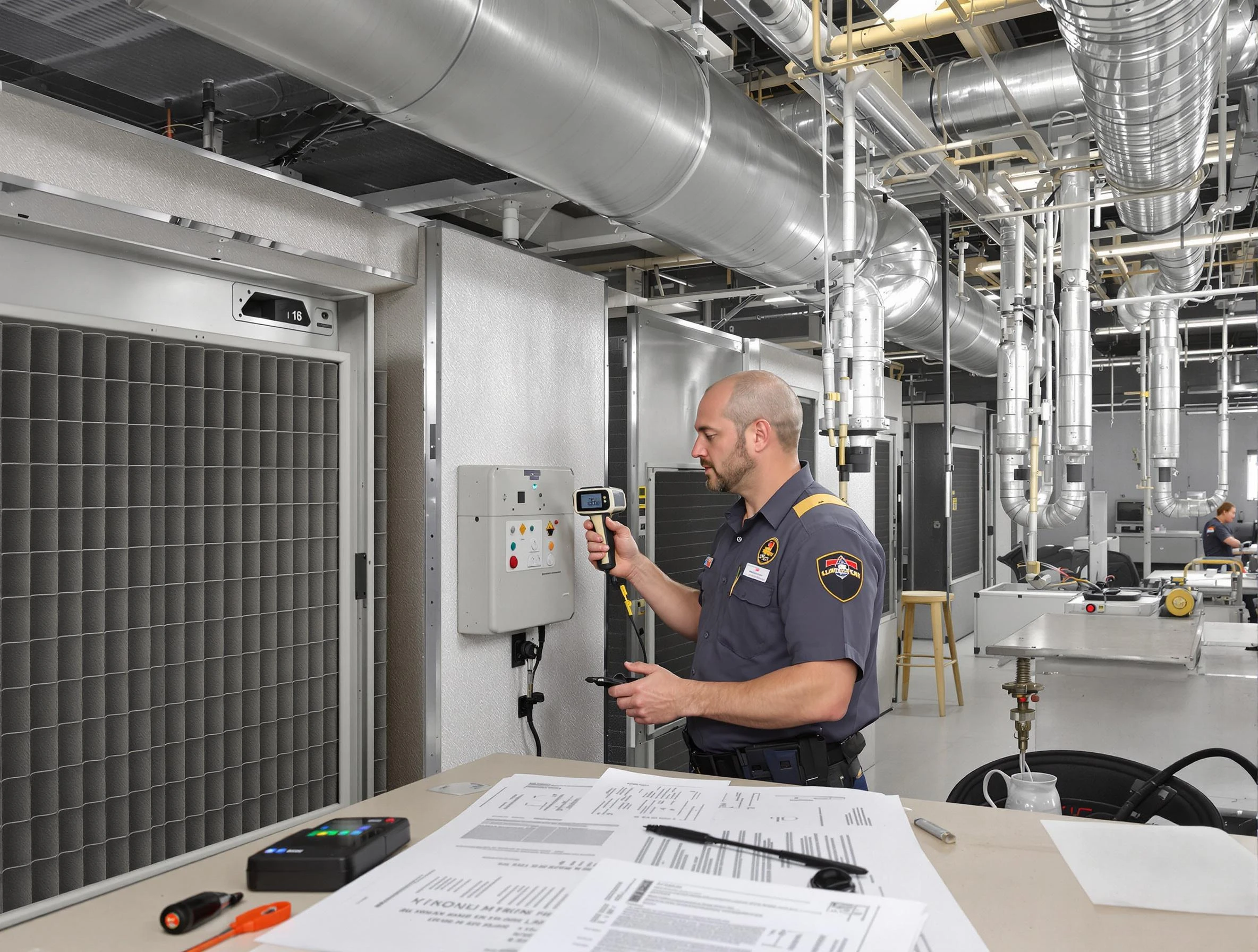 Professional filter system inspection by Johnston Air Duct Cleaning in Johnston