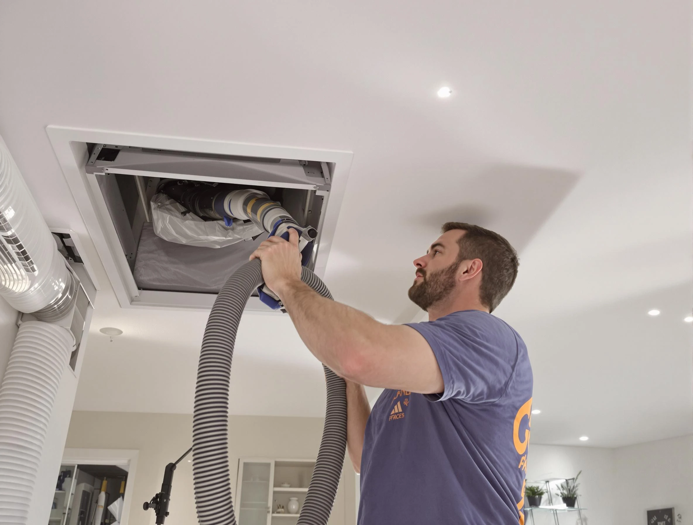 Precision indoor duct cleaning by Johnston Air Duct Cleaning in Johnston